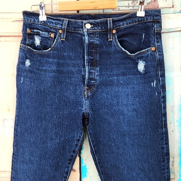 Levi's 501 Skinny High Rise Button Fly Jeans - Picture 3 of 11